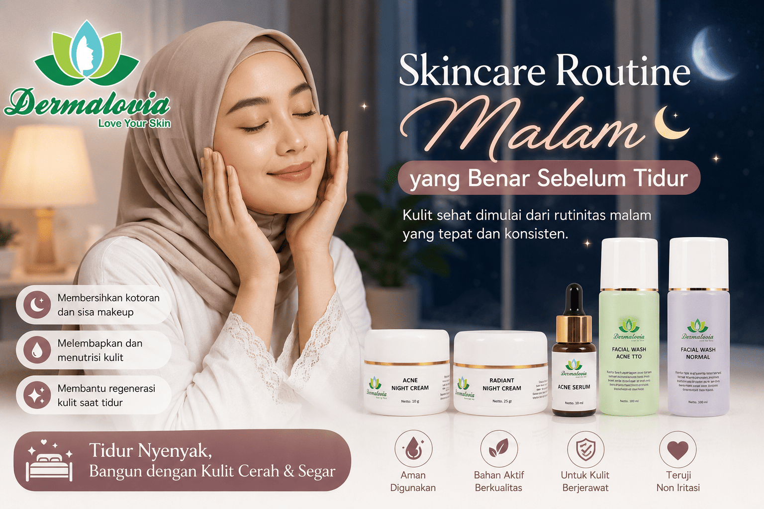 Skincare Routine Malam yang Benar Sebelum Tidur